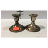 Sterling weighted candle holders