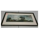 Framed print of the city and woods 35 by 19