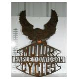 Thick steel cut HARVEY DAVIDSON sign. 27"×35".