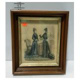 Framed print of two woman talking 14 by 16