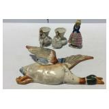 Occupied Japan figures, Wall duck and figurines