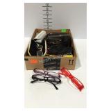 Flat full of eye glasses and cases
