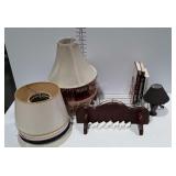 Decor group including lamp shades, mini lamp,