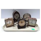 Vintage clock collection - 2 electric, and 3 alarm