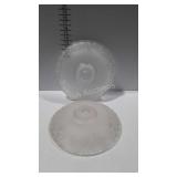 2 Frosted glass ceiling shades, matching - 14"