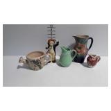 Pottery & ceramics - mini pitchers, boy figure,