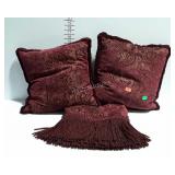 Burgundy soft goods - 2 decorative 18" square