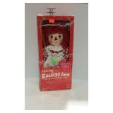 Talking raggedy Anne doll in box