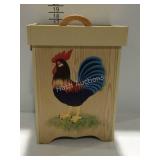 Rooster repainted storage bin