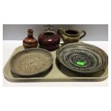 Tray of pottery pieces