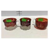 Cranberry and clear glasses, state fair 1907,