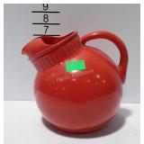 Orange glass ball pitcher