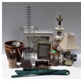 Home decor - lamps, pillar candle vase, baskets,