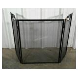 Metalworks folding fireplace screen.