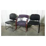 Office chairs. Three chairs, three styles, one