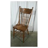 Single pressed back hip dining chair.