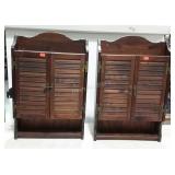 Two hanging wall shelves, 31 by 21