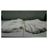 Two white full bedspreads