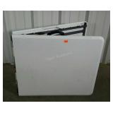 Lifetime light weight poly folding table.