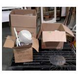 Skid lot, includes decor sun, glassware, and