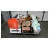 Skid lot, includes clock, home goods items,