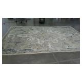WOOLMARK wool pile area rug in muted blue and
