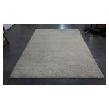Cream colored shag area rug. 5