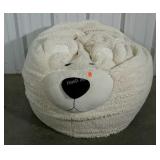 Large bear face beanbag chair. 36" across,