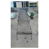 Wrought iron patio lounge chair, seller code D