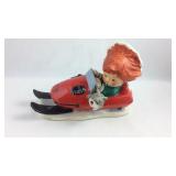 1-2 ski-doo Redhead with dog, 4", Goebel