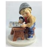 Stamp collector - Boy with magnifying glass