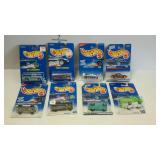 8 Hot Wheels cars, carded