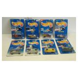 8 Hot Wheels cars, carded