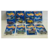 8 Hot Wheels cars, carded