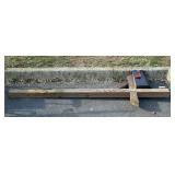 Mailbox on wooden post, 83 inches long