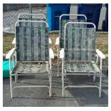 Four folding lawn chairs