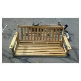 Wooden porch swing four foot long