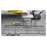Outdoor patio decor, and two steel weights 10