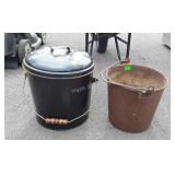 Metal coal bucket, and galvanized bucket has