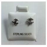 Sterling silver fleur de lis earrings