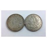 Two 1921 peace Dollars