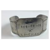 US Navy bracelet- Marked J.J 181-48-14 A Linehan