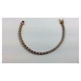 Gold Over Sterling Silver Diamond Accent 7inch