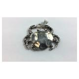 Large Silver Crab Pendant