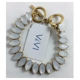 ViVI White and Gold Tone Bracelet New with Tag