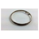 Sterling Silver Bangle Bracelet with Clasp