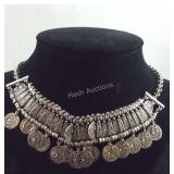 ViVI Silver Tone Coin Necklace New with Tag $ 40