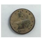 1891 V Nickel