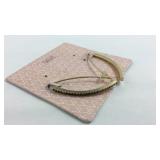 ViVI Crystal Dangle Gold Tone Earrings New with