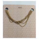 ViVI Gold Tone Multistrand "Gold Rush" Necklace